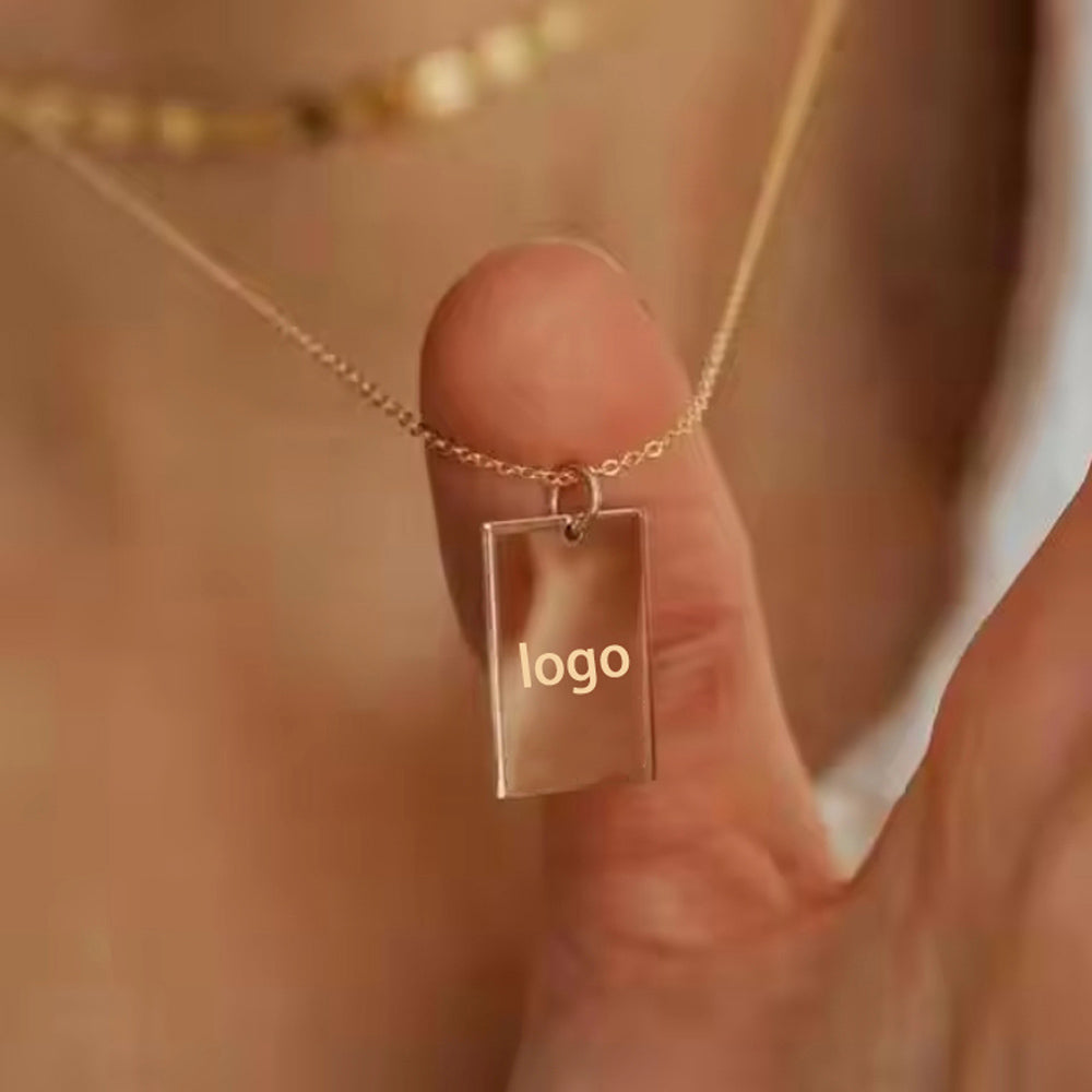 Hexagon-Halskette aus Edelstahl – vergoldet