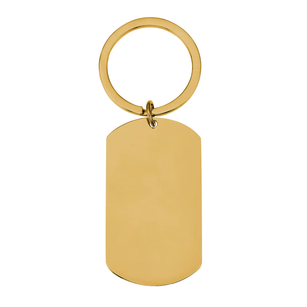 Personalisierter Schlüsselanhänger – Gravur in Gold, Schwarz, Silber oder Roségold