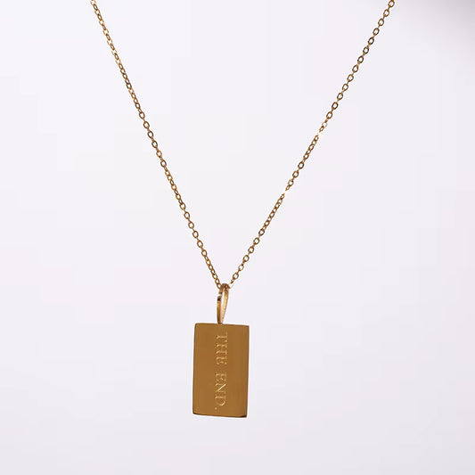 Hexagon-Halskette aus Edelstahl – vergoldet