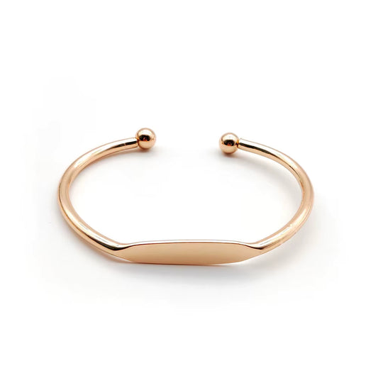 C-förmiges offenes Armband minimalistisches Design, Edelstahl-Legierung