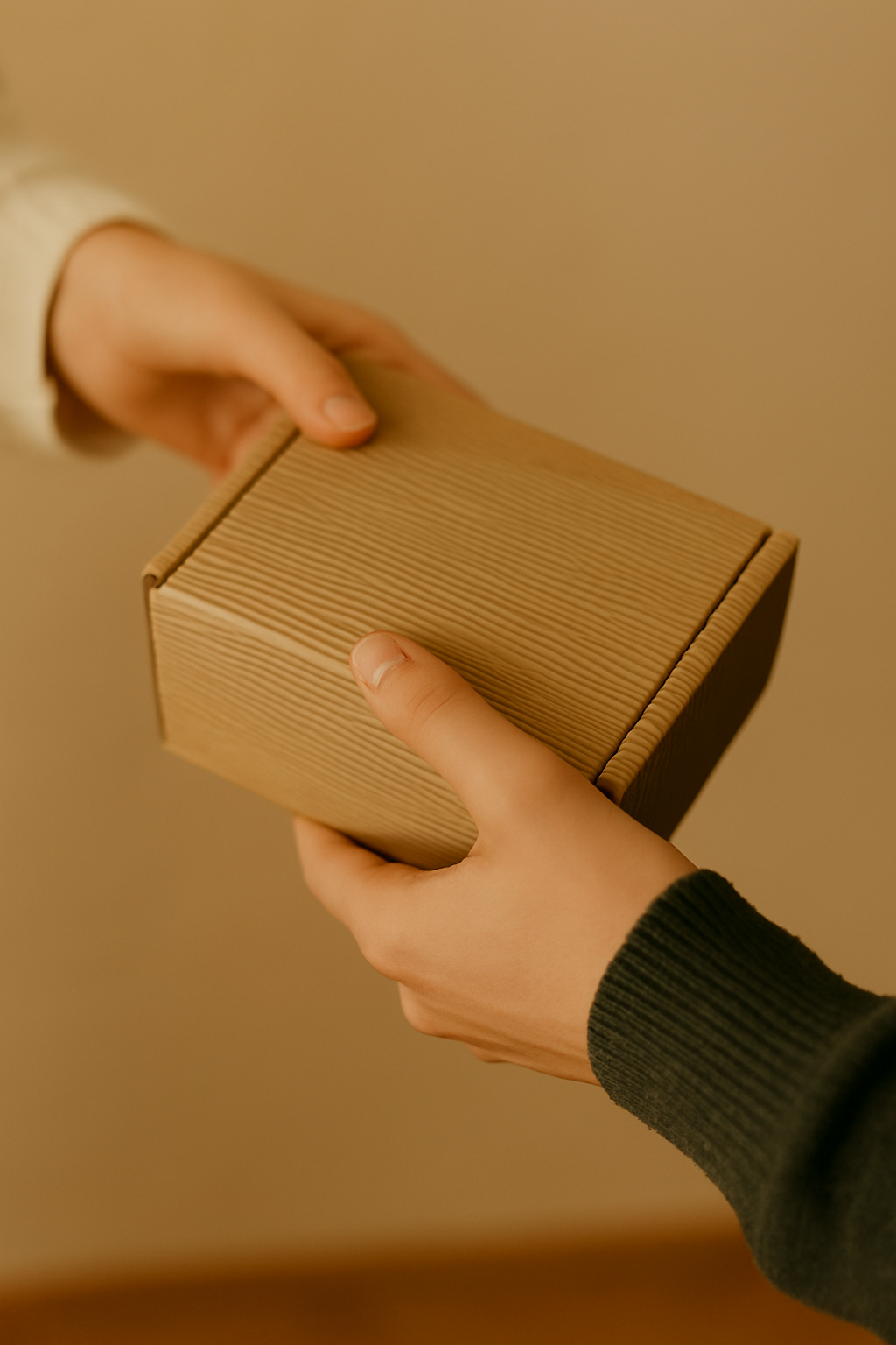 Paket, Hand mit Päckchen